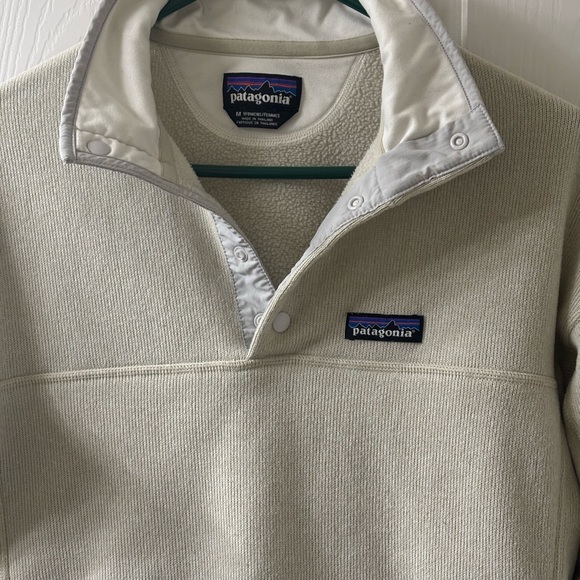 Patagonia Women M Lightweight Better Sweater Marsupial Pullover 26010 Ivory - Picture 2 of 8